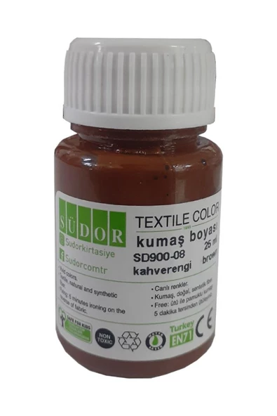 Kumaş Boyası Tişört Çanta Tekstil Boyası 25 ml 1 Adet Südor Kumaş Boyası Tek Şişe 1 Adet - 4