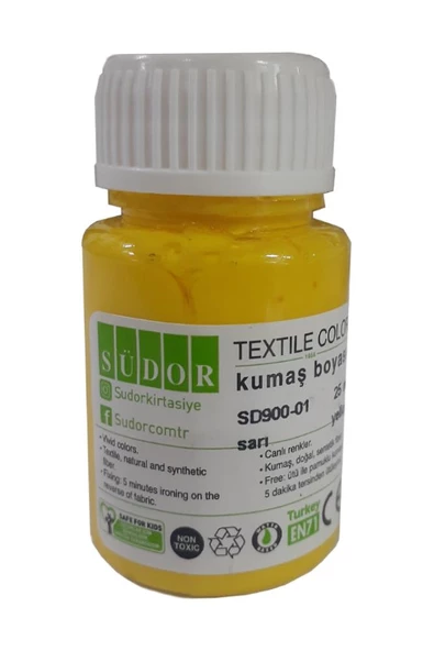 Kumaş Boyası Tişört Çanta Tekstil Boyası 25 ml 1 Adet Südor Kumaş Boyası Tek Şişe 1 Adet - 7