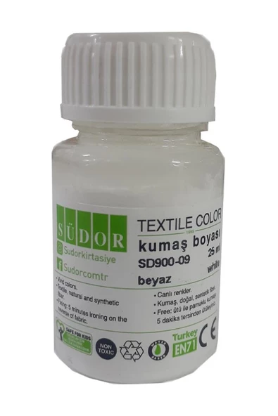 Kumaş Boyası Tişört Çanta Tekstil Boyası 25 ml 1 Adet Südor Kumaş Boyası Tek Şişe 1 Adet - 3