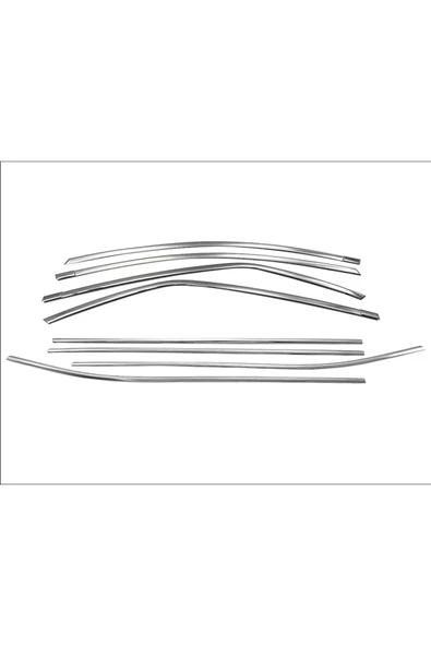 Toyota Corolla Krom Cam Çerçevesi İthal 8 Parça (2007-2012 Modeller Arası) - 2