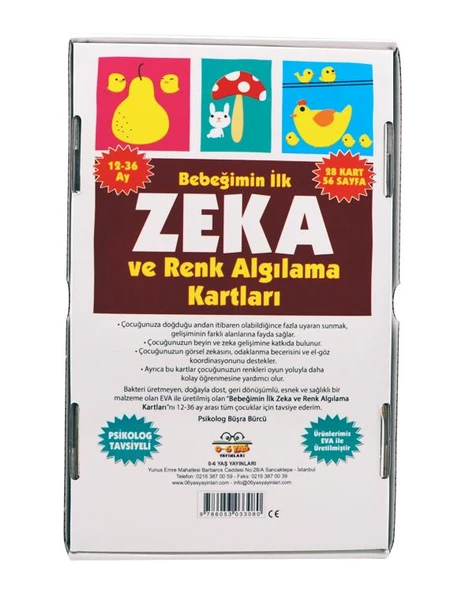 12 36 Ay Bebeğimin İlk Zeka ve Renk Algılama Kartları 0 6 Yaş Yayınları - 2