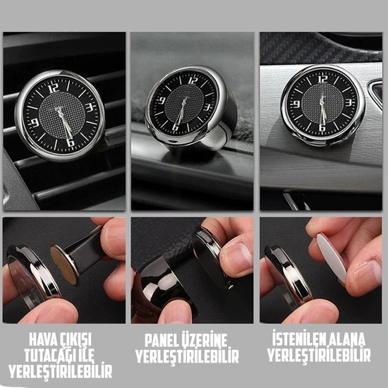 Araç İçi Saat Retro Analog Atatürk Resimli Model - 3
