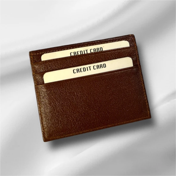 Erkek %100 Deri Kartlık Cuzdan Kahverengi - 3