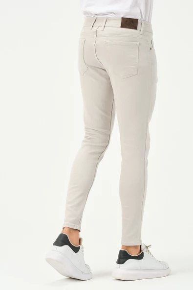 Erkek Sknny Fit Jogger Kot Pantolon Taş - 9