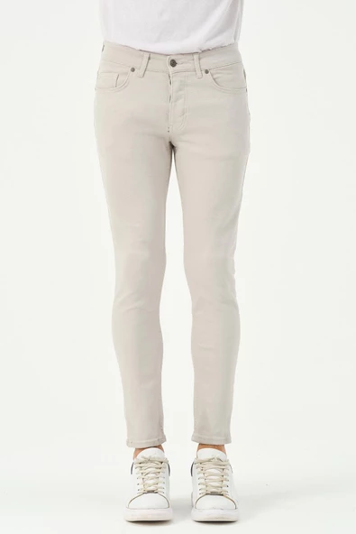 Erkek Sknny Fit Jogger Kot Pantolon Taş - 3