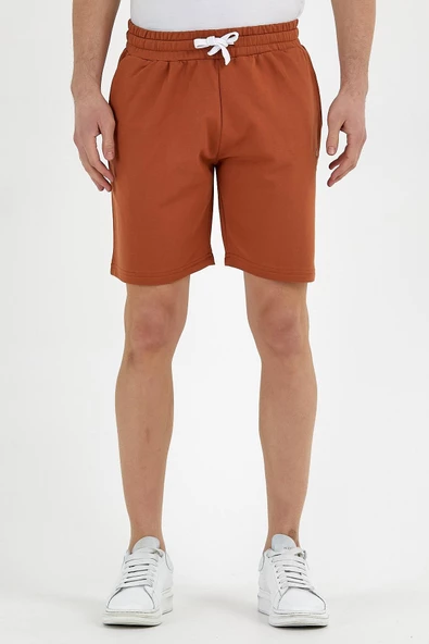 Erkek Golf Nakışlı 2 İplik Şort Taba - 8