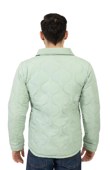 Erkek Regular Fit Kapitone Mont Yeşil - 3