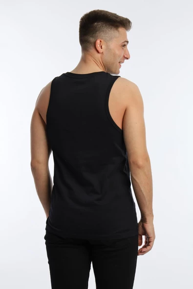 Erkek Slim Fit Atlet Siyah - 4
