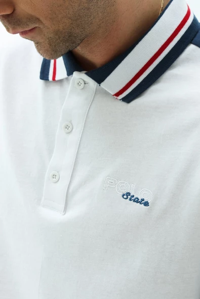 Erkek Çift Renk Polo Yaka T-Shirt Petrol - 5