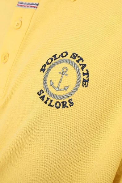 Erkek Relaxed Polo Yaka T-Shirt Sarı - 11