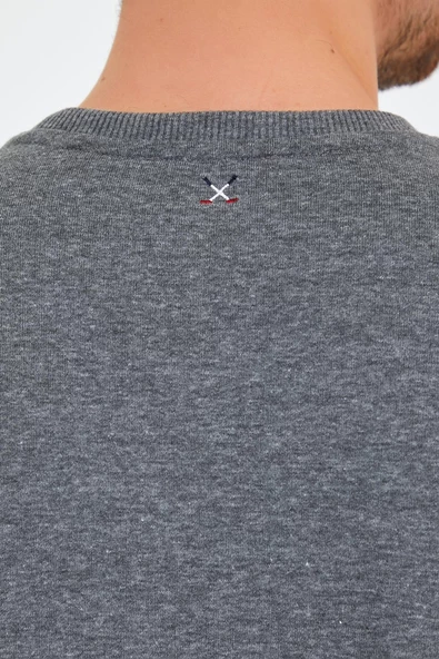 Erkek 3 İplik Pamuklu Regular Fit Basic Bisiklet Yaka Sweatshirt - 9