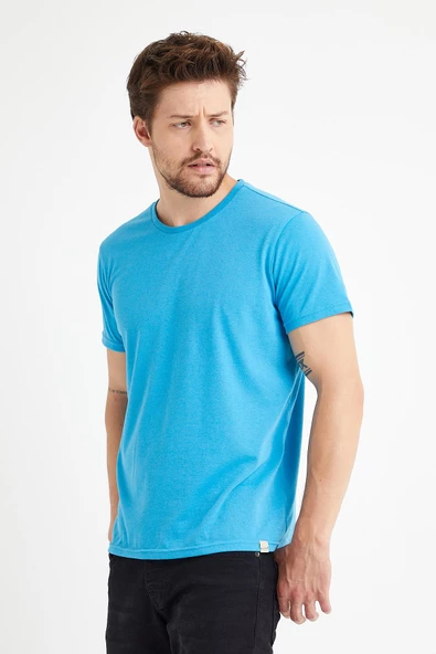 Erkek Siyah-Beyaz-Kırmızı-Mavi-İndigo 5'li Tişört Paketi - Resim 6