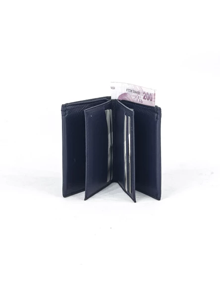 Louisiana Polo Hakiki Deri Erkek Cüzdan Lacivert 1726 - Resim 3