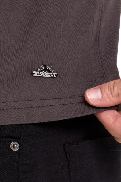 Erkek Oversize Baskılı T-shirt Kahverengi - 5