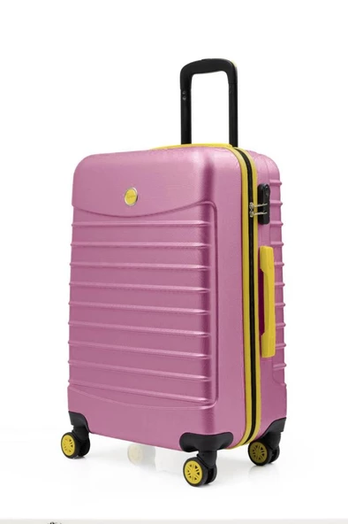 Orta Boy Valiz 4x2 Teker Pembe 1168