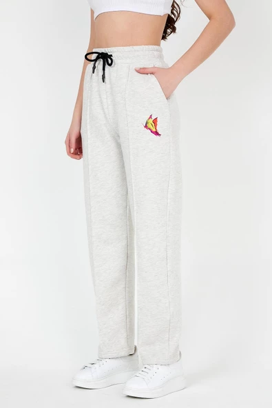 Kadın Eşofman Altı 3 İplik Gri Melanj - Resim 5