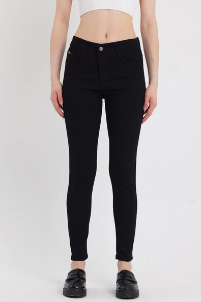 Kadın Gabardin Kumaş Pantolon Siyah - 11