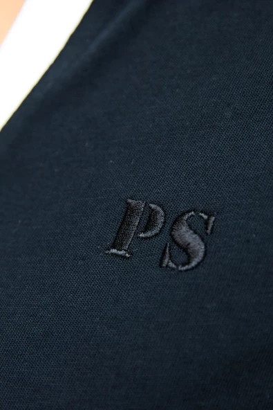 Kadın PS Nakışlı Polo T-Shirt / Şort Takım Siyah - Resim 8