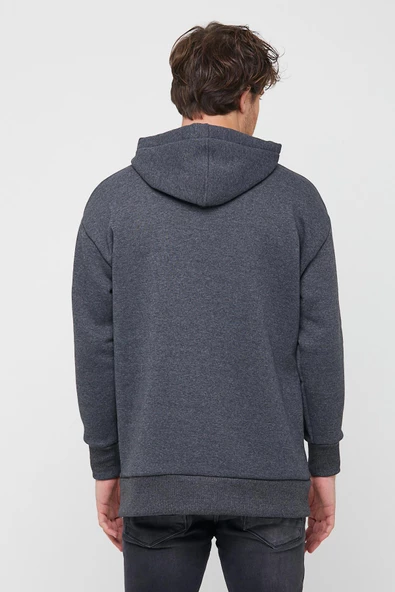 Ünisex Fermuarlı Sweatshirt  Antrasit - 7