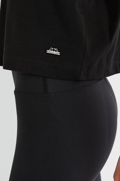 Kadın T-shirt Siyah - Resim 7