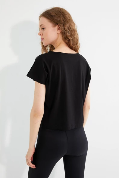 Kadın T-shirt Siyah - Resim 12