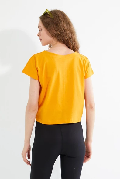 Kadın T-shirt Sarı - 10