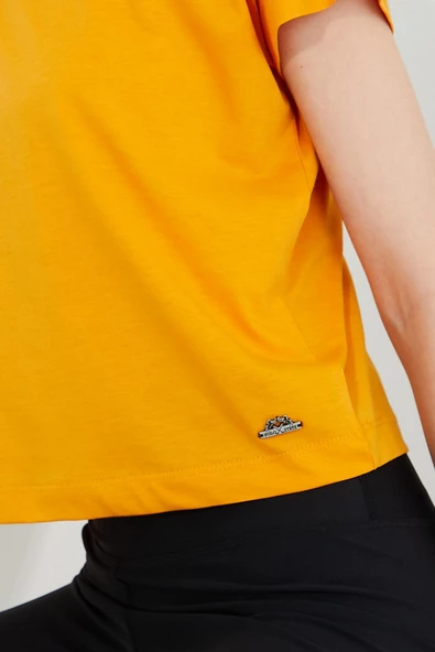 Kadın T-shirt Sarı - 8