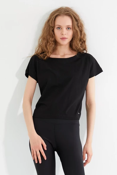 Kadın T-shirt Siyah - Resim 9