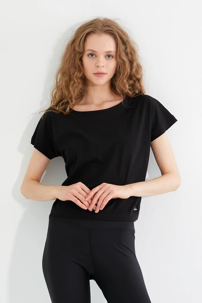 Kadın T-shirt Siyah - Resim 10