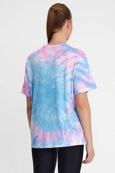 Kadın Batik Yıkamalı Oversize Mavi - Resim 8