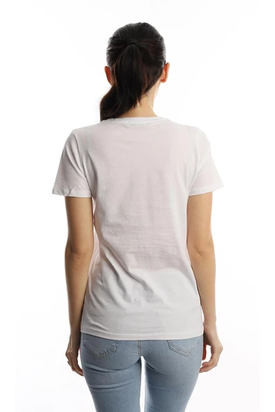 Kadın Do It For You Yazı Baskılı Tişört Beyaz - Resim 3