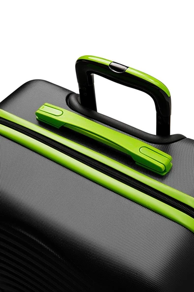 2'li Valiz Seti Büyük Boy - Orta Boy Siyah 1169 - Resim 6