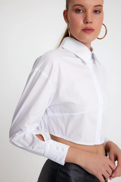 Kadın Regular Fit Gömlek  Beyaz - 2