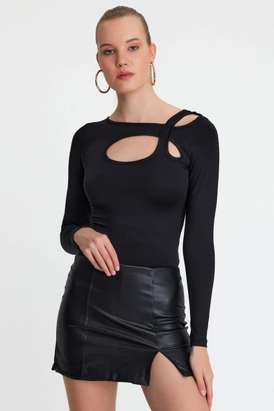 Kadın allegro T-shirt Siyah