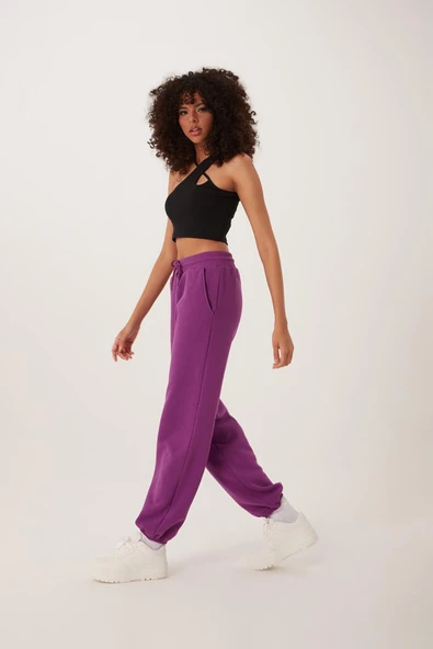 Kadın Jogger Eşofman Altı  Mor - 2