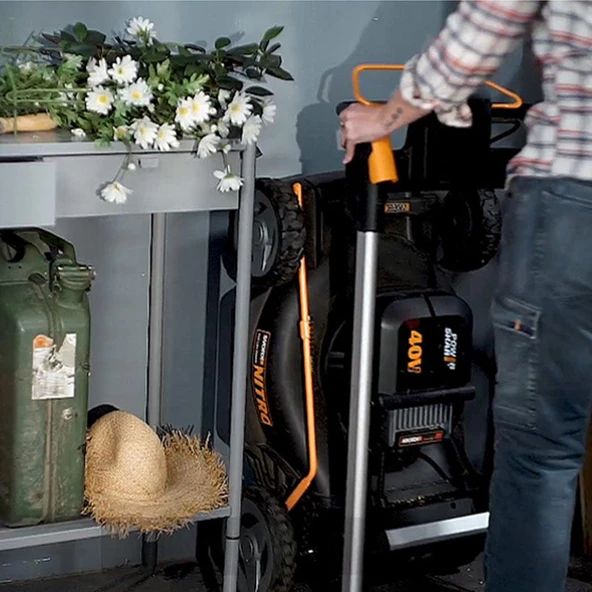 WORX WG748E 40Volt 4.0Ah. Li-ion 46CM Profesyonel Kömürsüz Şarjlı Çim Biçme - 12