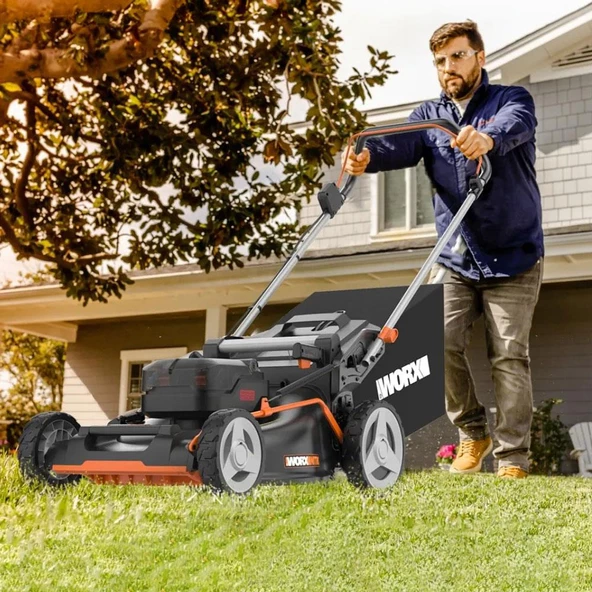 WORX WG748E 40Volt 4.0Ah. Li-ion 46CM Profesyonel Kömürsüz Şarjlı Çim Biçme - 7