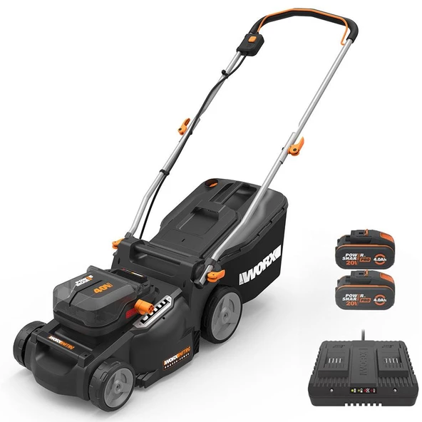 WORX WG737E 40Volt 4.0Ah. Li-ion 37CM Profesyonel Kömürsüz Şarjlı Çim Biçme