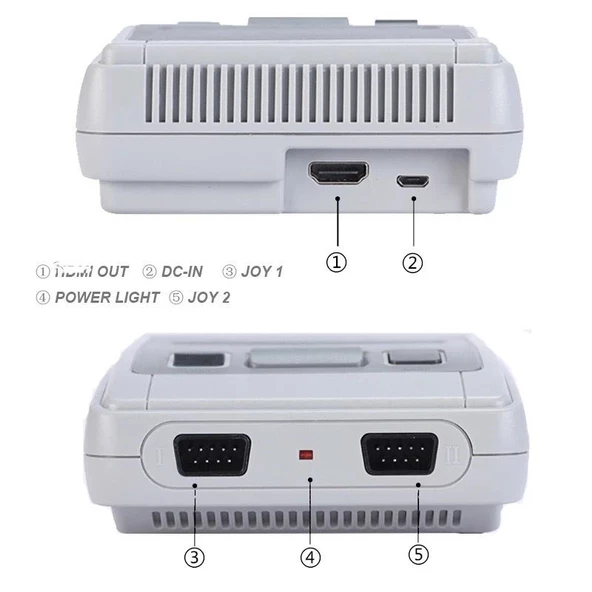 BYOZTEK 621 Retro HD Super Mini Konsol  1080P TV AV/HDMI  621 8Bit Games  - 7