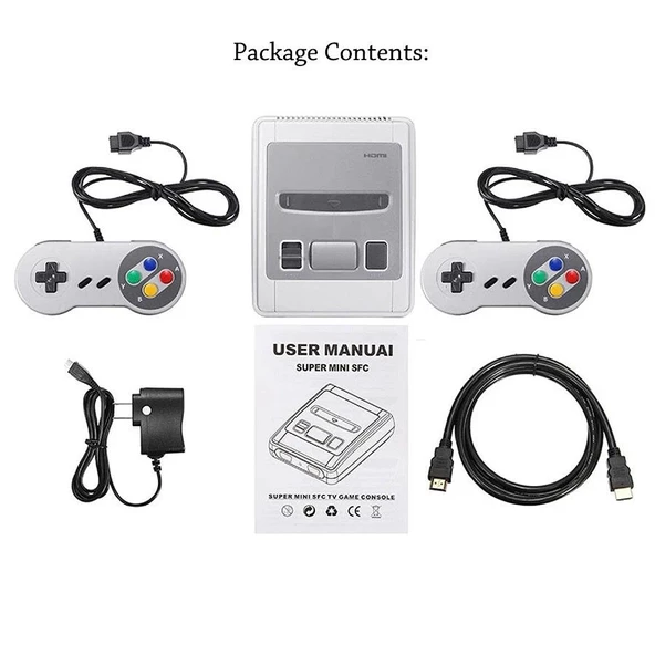 BYOZTEK 621 Retro HD Super Mini Konsol  1080P TV AV/HDMI  621 8Bit Games  - 2