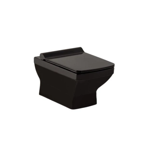 Seramiksan Silva Kanallı Siyah Asma Klozet A041043H, Seramiksan Yavaş Kapak ürün görseli 1