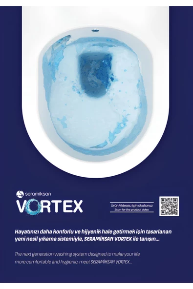 Seramiksan Hill Vortex  Asma Klozet A031140H, Yavaş Kapak - 6