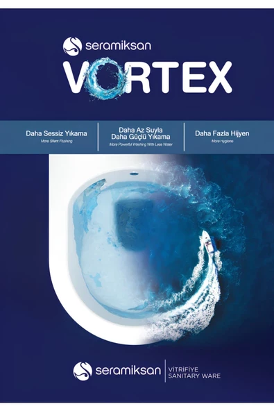 Seramiksan Hill Vortex  Asma Klozet A031140H, Yavaş Kapak - 5