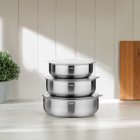 Nehir Silver Çelik 6 Parça Saklama Kabı ürün görseli 1