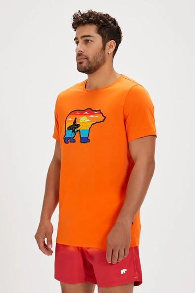 Bad Bear GLEEN T-SHIRT ORANGE Erkek Tişört Turuncu S-XXL - 3