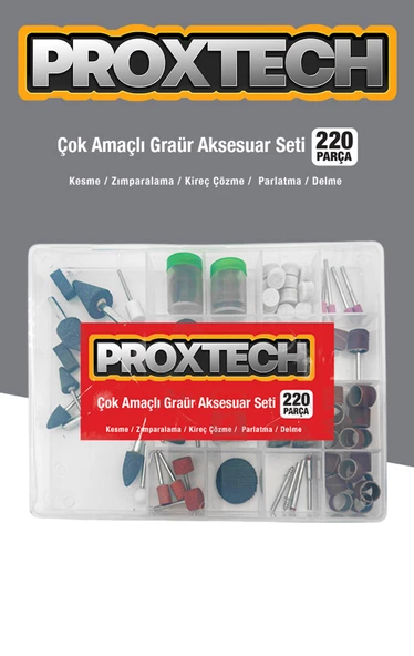 Çantalı Organizer 220Parça Gravür CamOyma Delme Parlatma Taşlama Zımpara Dremel Gravür Oyma Çantası - Resim 2