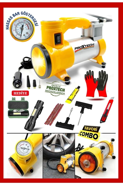 12V Full Taşınabilir 150 Psı Araba Oto Araç Lastik Şişirme Pompası Metal Gövde Kompresör Set - 1