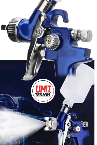 Premium Hassas Detay H-2000 Gölge Tabancası 150 Cc / 0,8 Mm Üstten Depolu Metal Tabancalı " 0,8 Mm - 4