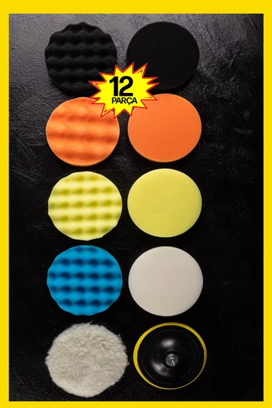 PROXTECH Pro 15 Pasta Cila Polisaj Süngeri Seti 115mm Matkap Uyumlu Pasta Cila Fırçalama  Parlatma Seti - Resim 5