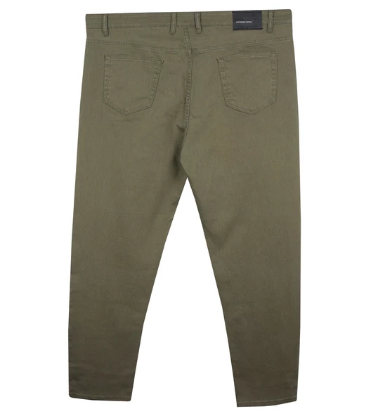 Erkek Büyük Beden 110 Kilo-172 Kilo Arası İçin Uygun Likralı Kanvas Pantolon Haki - 10